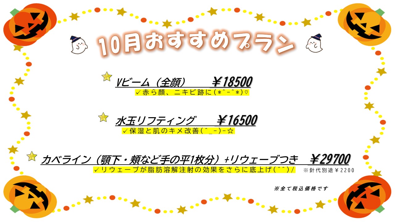 おすすめプラン 10月