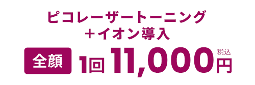 ピコレーザートーニング+＋イオン導入